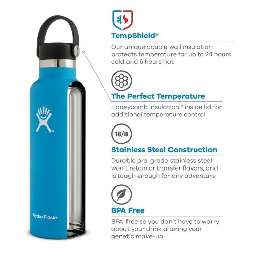 Hydro Flask 24 Oz Standard Mouth Bottle With Flex Cap (709mL)