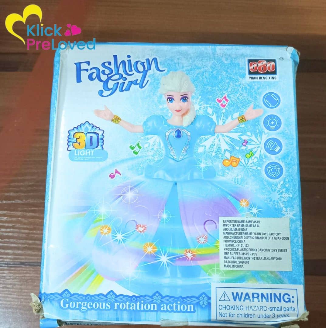 PreLoved Fashion Girl Robot Doll with 3D Lights and Music (Brand New)