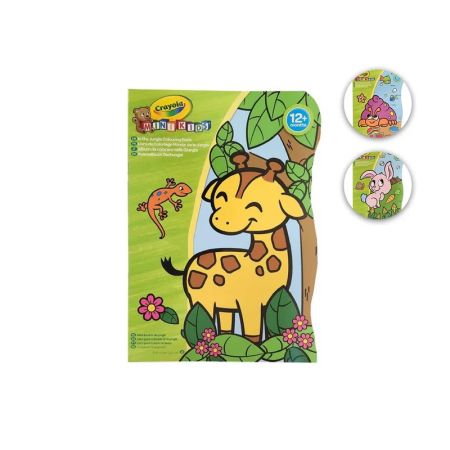 Crayola MiniKids Assorted Shaped Coloring Book for 12months+ (Sea - Farm - Jungle)