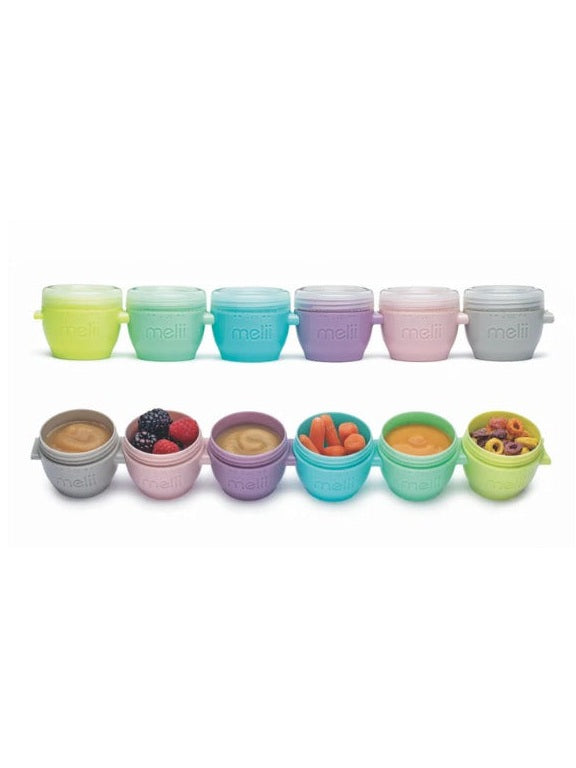 Melii Snap & Go Baby Food Storage Containers with Lids 8 Pack (4oz)