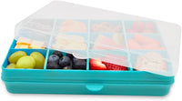 Melii 12 compartment Snackle Box (Blue)