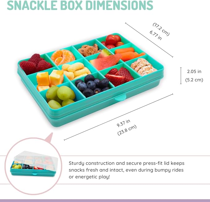 Melii 12 compartment Snackle Box (Blue)