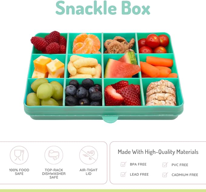 Melii 12 compartment Snackle Box (Blue)