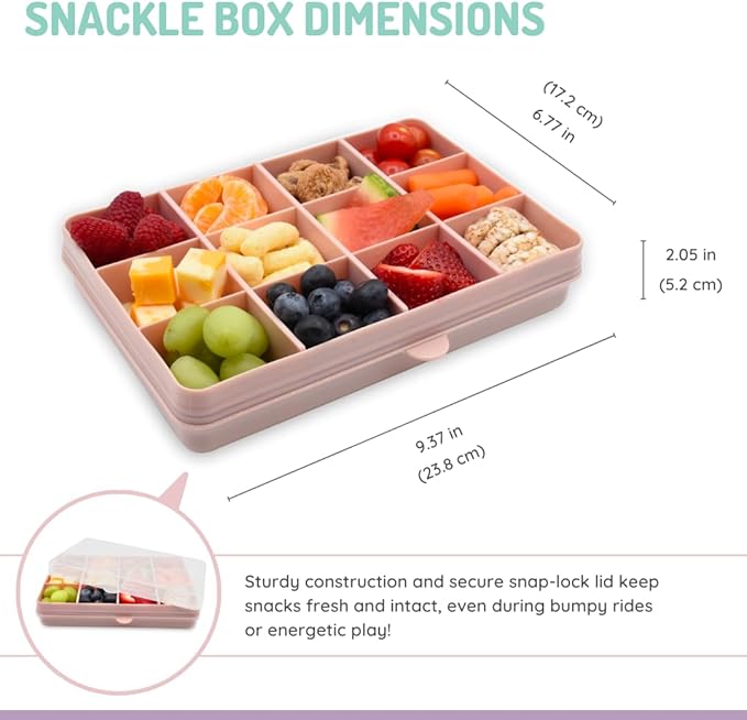 Melii 12 compartment Snackle Box (Pink)