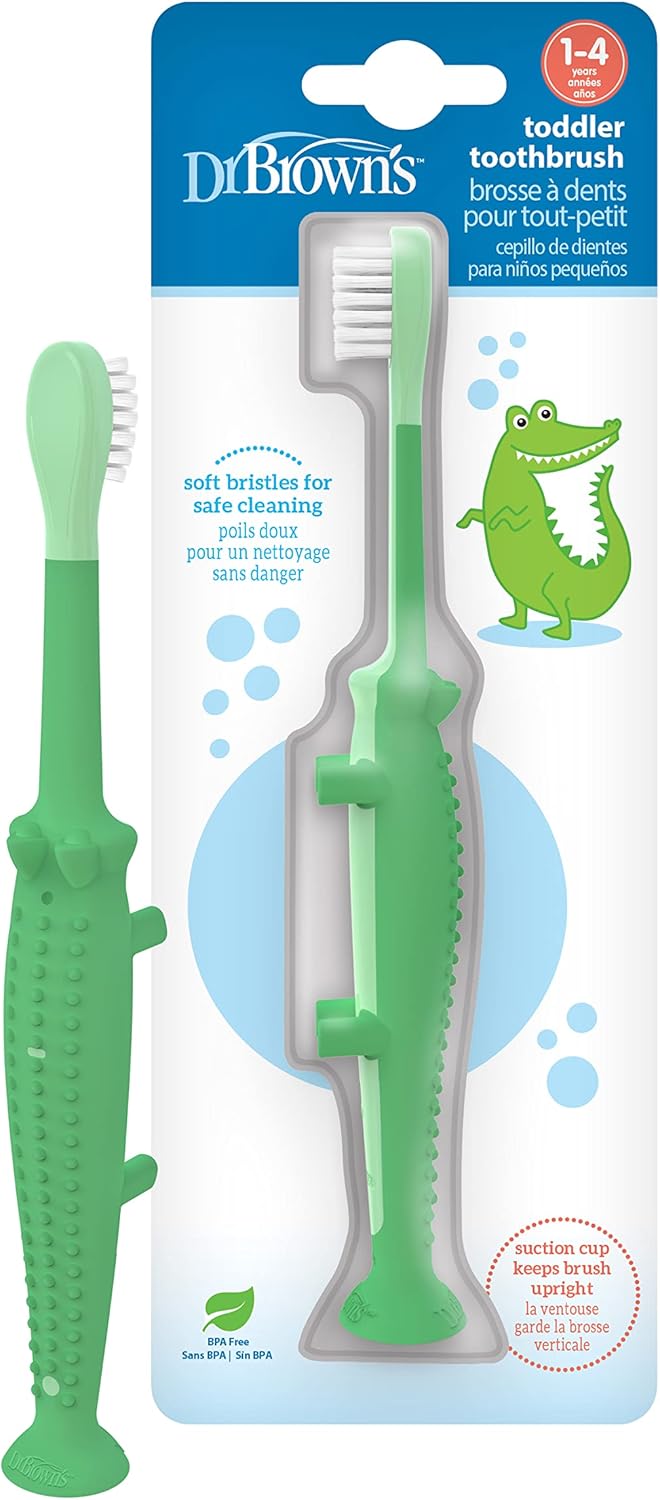 Dr. Brown's Crocodile Toddler Toothbrush (Green)