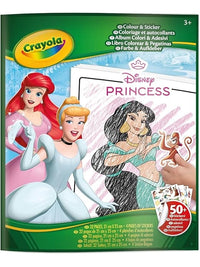 Crayola Disney Princess Colour & Sticker Book with 50+ Stickers