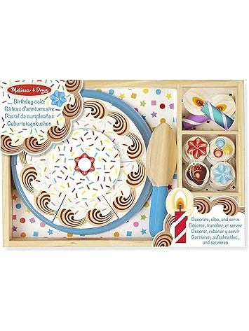 Melissa & Doug Wooden Pretend Play Birthday Cake