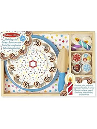 Melissa & Doug Wooden Pretend Play Birthday Cake