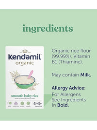 Kendamil Organic Smooth Baby Rice (4-6months+) - 120g