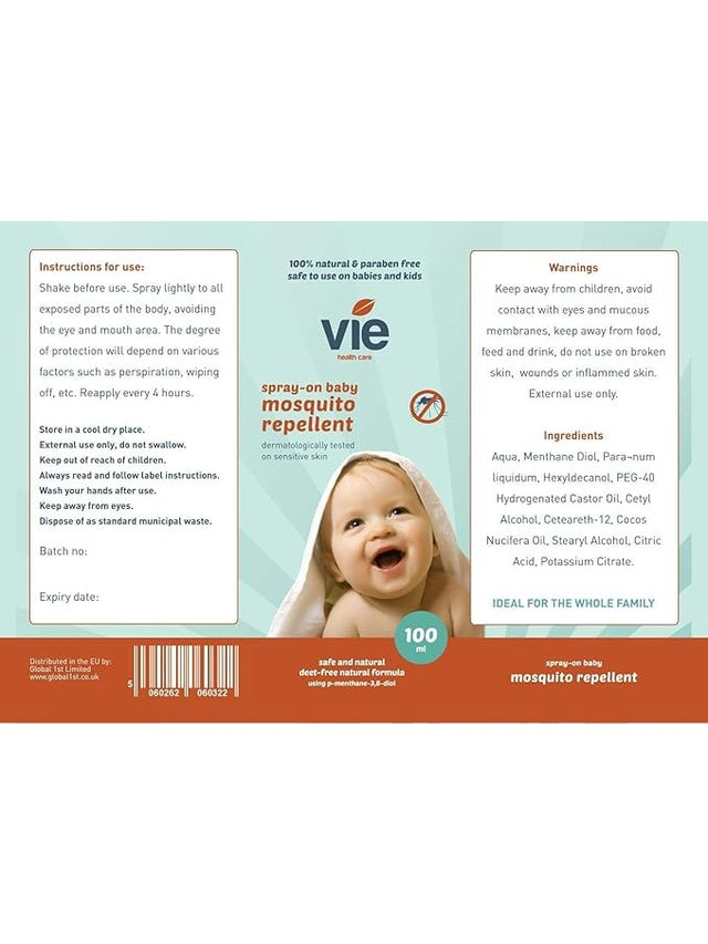 Vie Anti-Mosquito Deet Free Spray – 100ml