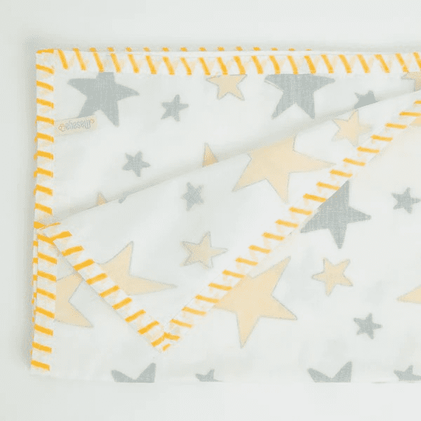 Superbaby Flies Over Town Blanket - Yellow