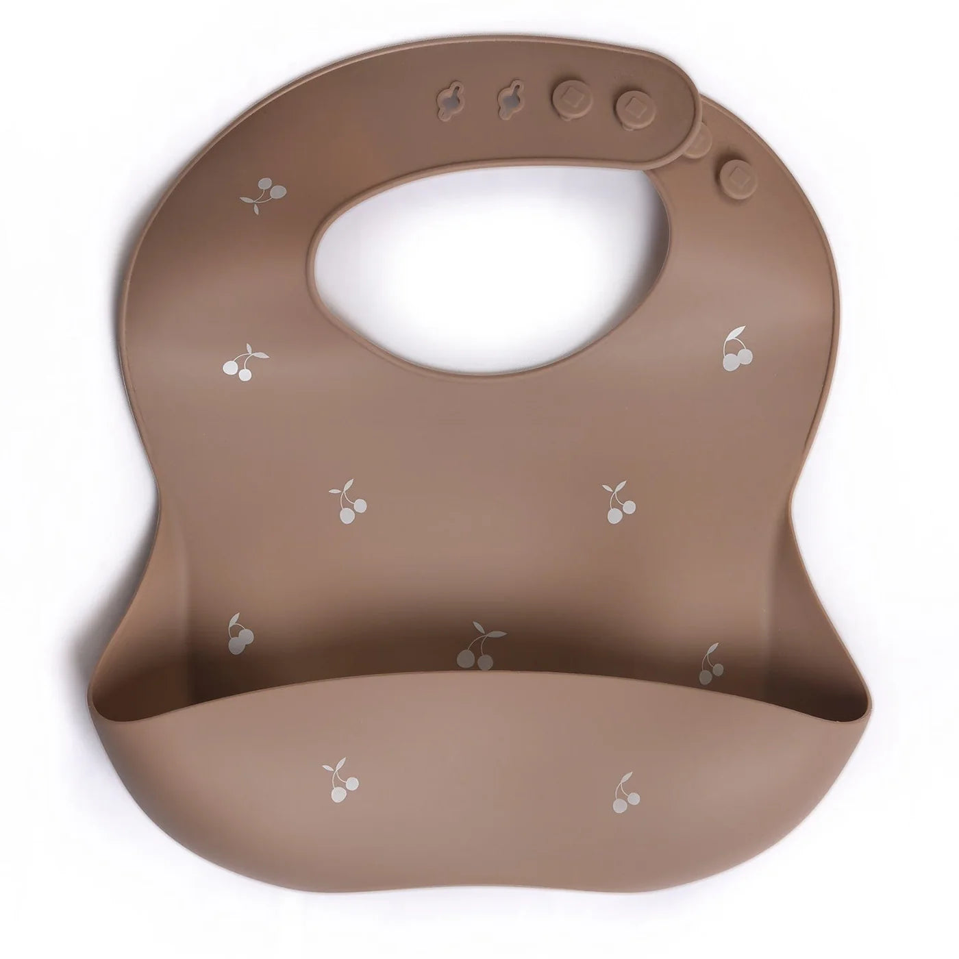 Milk it Baby Silicone Printed Bib - Cherry muave