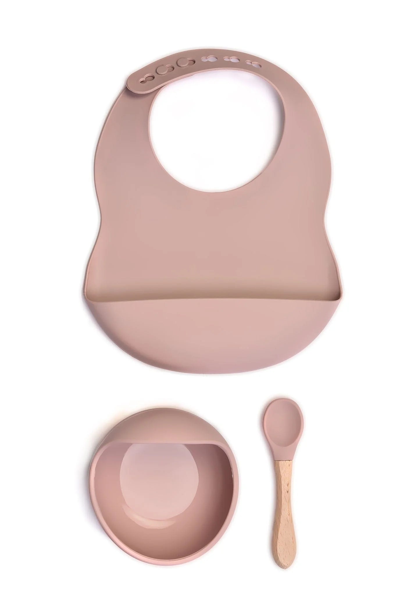 Milk it Baby Dusty Pink Bib and Bowl Set