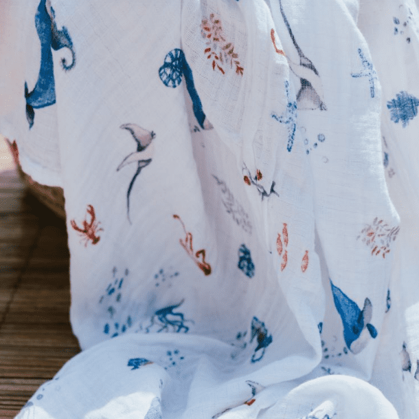 Malabar Baby Organic Swaddle - Under the Sea