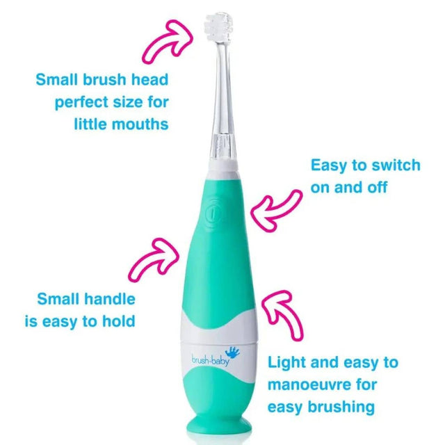 Brush-Baby BabySonic® Teal Electric Toothbrush for Toddlers