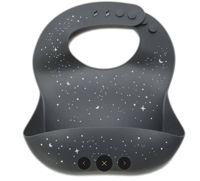 Milk it Baby Silicone Printed Bib - Galaxy Grey