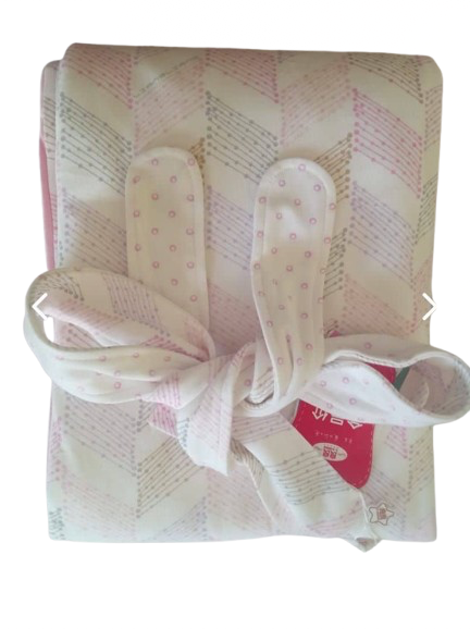 New Born Baby Blanket - Pink and White Color with Stripes