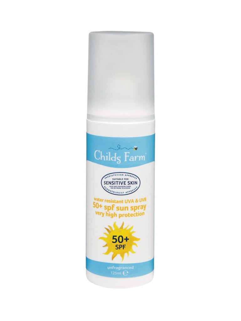 Childs Farm Kids and Baby Sun Lotion Spray 50plus Water Resistant (100ml)