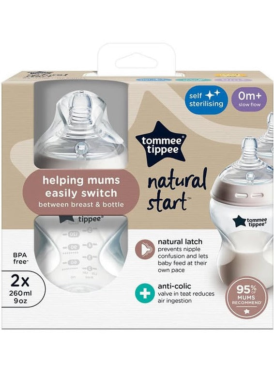 Tommee Tippee Natural Start Anti-Colic Bottles - 2 Pieces 260ml