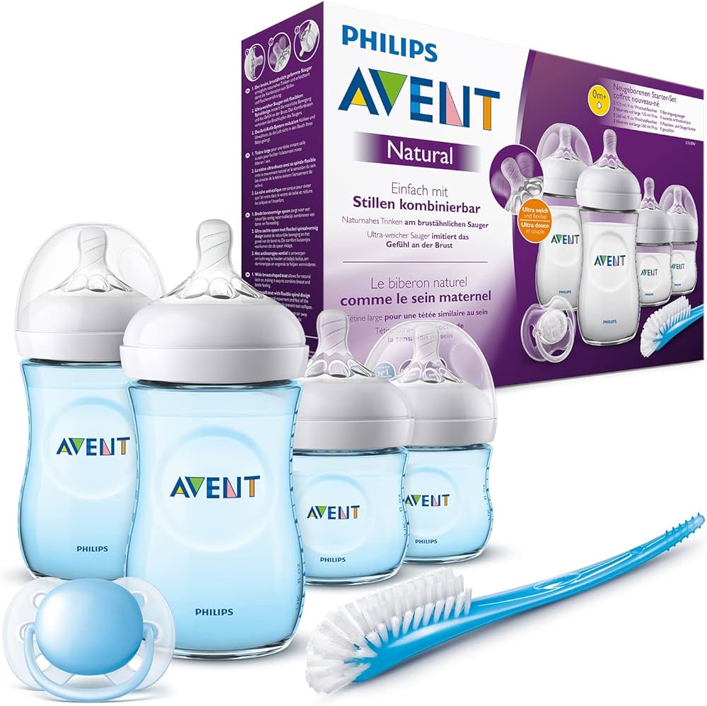 Philips AventNewborn Natural starter set -4 Blue Bottles