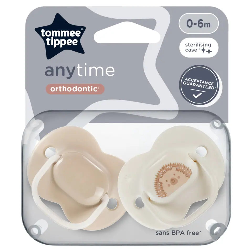 Tomme Tippee Anytime Soothers 0-6m - Nude