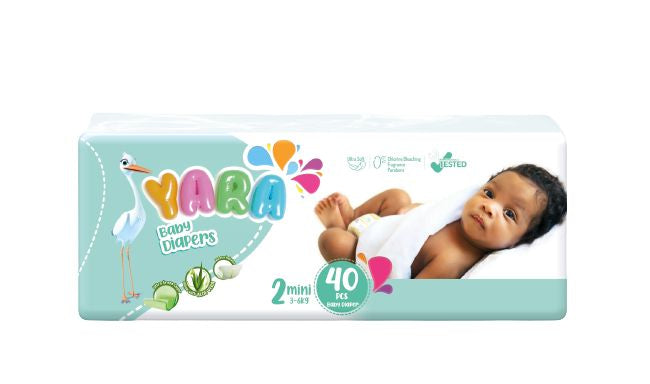 Yara Diaper Size 2 Mini Small Twin 3-6kg (40 pack)