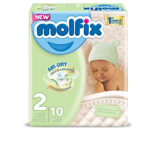 Molfix Air Dry Mini Diapers Size 2 3-6kg (10 pack)