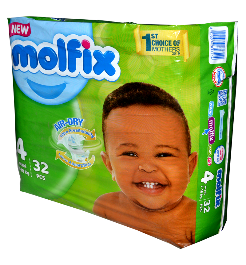 Molfix Air Dry Maxi Diapers Size 4 7-18kg (32 pack)