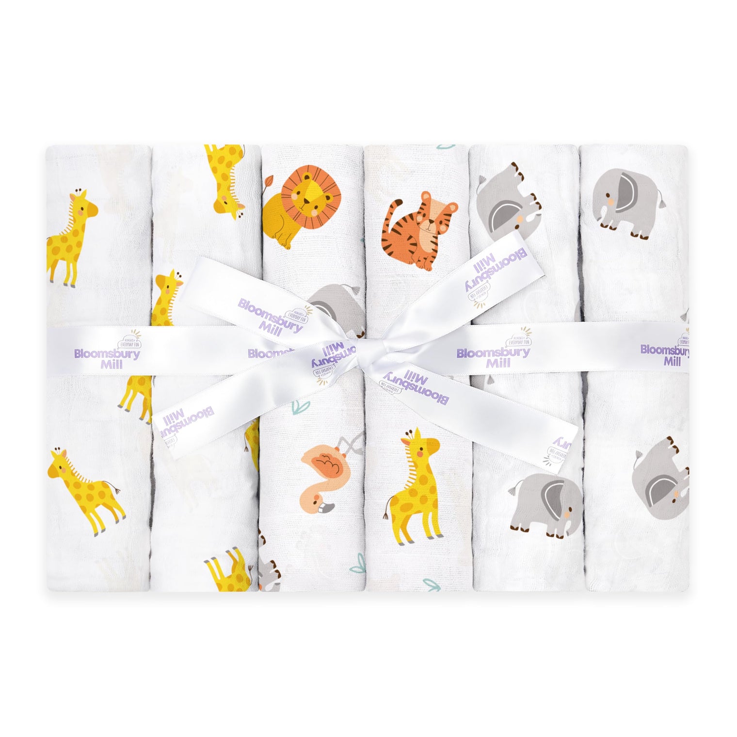 Bloomsbury Mill - Muslin Cloths for Baby - Soft 100% Organic Cotton Muslin Squares