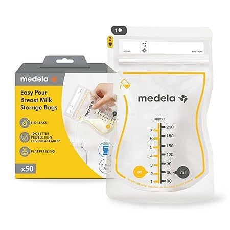 Medela Easy Pour Breastmilk Storage Bags (210ml) - 50 pack