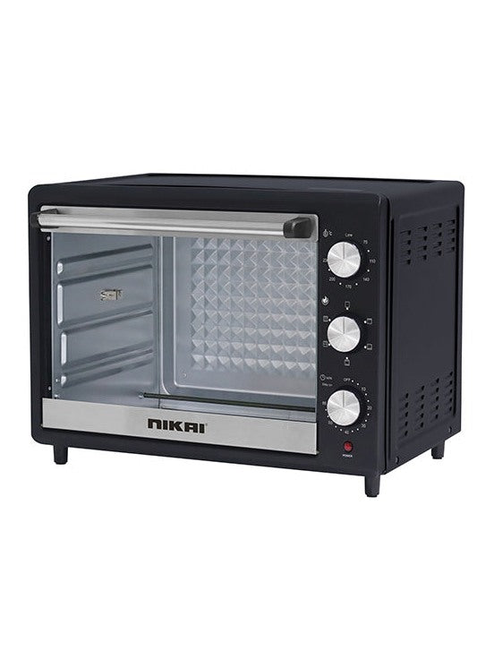 Nikai Electric Oven, Timer, Rotisserie, Inner Light, Bake Tray & Wire Rack, Power: 1500W