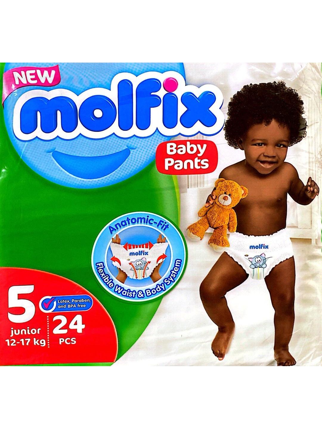 Molfix Nappy Pants Junior Size 5 12-17kg (24 pack)