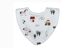 Bibbiyboo Waterproof Dribble Bib - On the farm