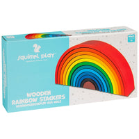 Squirrel Play 12 Piece Wooden Rainbow Stacker