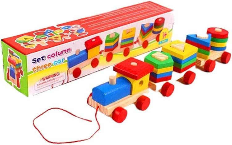 Wooden Shape Sorter Train for ages 36months+