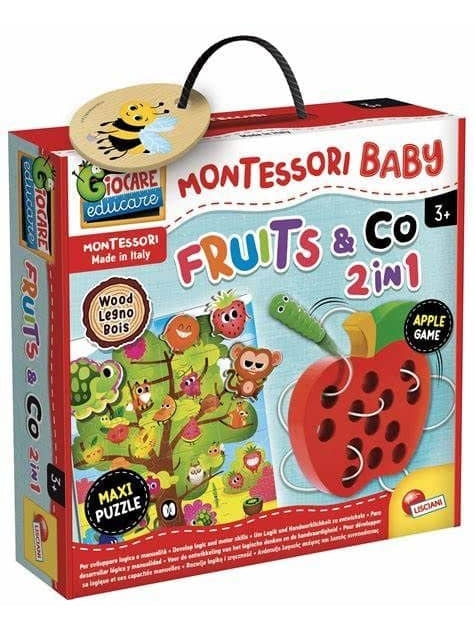 Montessori Baby Wood Fruits & Co-  2 in 1