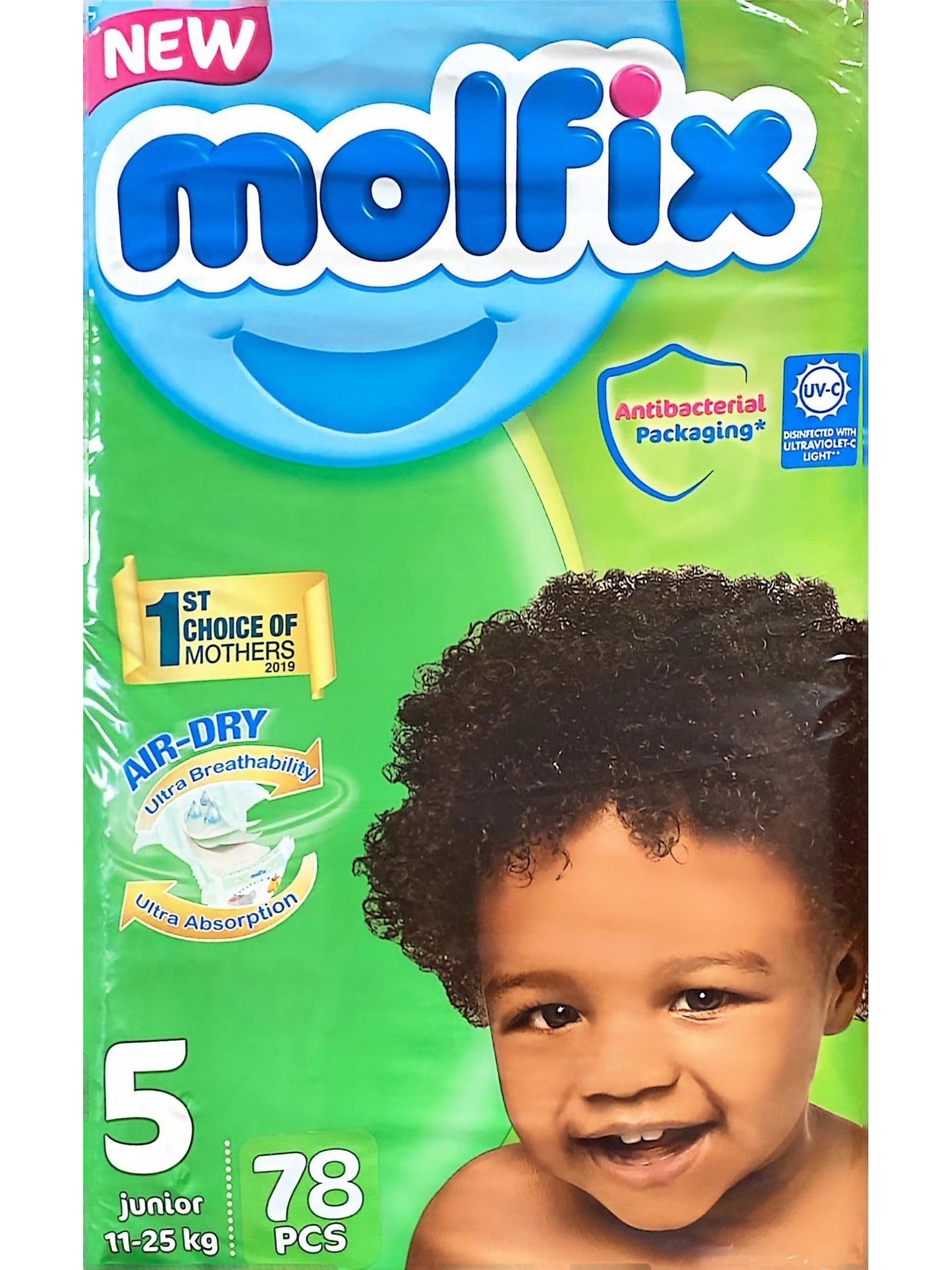 Molfix Air Dry Junior Diapers Size 5 12-17kg (78 pack)