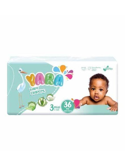 Yara Diaper Size 3 Midi Twin 4-9kg (36 pack)