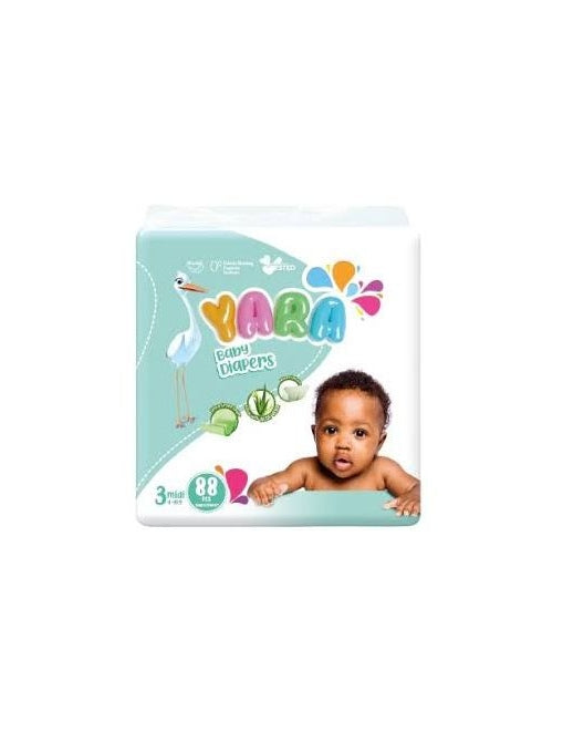 Yara Diaper Size 3 Midi Jumbo 4-9kg (88 pack)