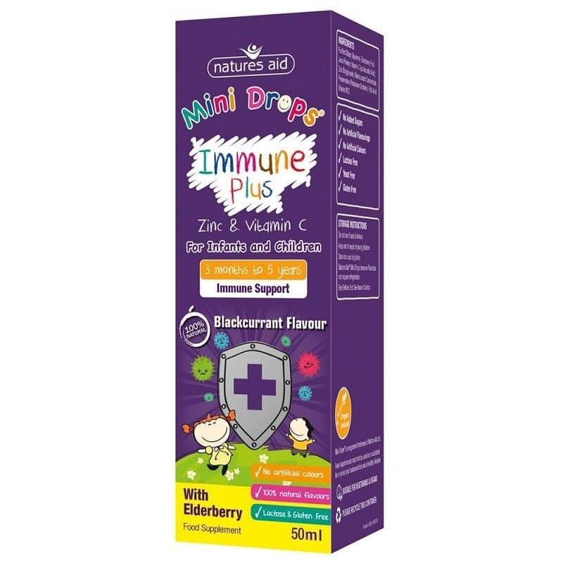 Natures Aid Immune Plus Mini Drops for Infants and Children