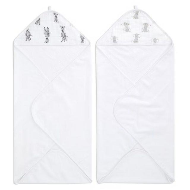 Aden + Anais Essential Hooded Towel 2 Pack Safari Babes