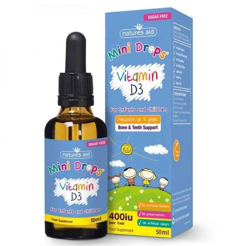 Natures Aid Vitamin S3 Mini Drops for Infants and Children, Sugar Free, 50ml