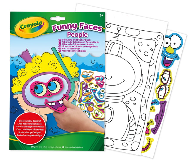 Crayola Funny Faces People, Funny Faces Animals Colouring and Sticker Book