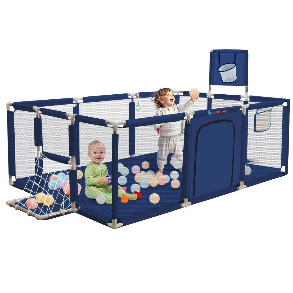 Baby Playpen 71x48inch Large Play Yard for Babies Toddlers, Sturdy Safety Baby Play Area Center