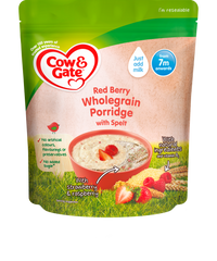 Cow & Gate Red Berry Wholegrain Porridge with Spelt (from 7m onwards) - 200g