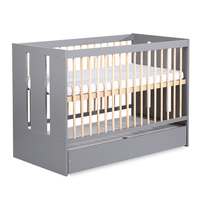 Crib Pauline Collection Cot 120 x 60 cm with bedding container & safety rail