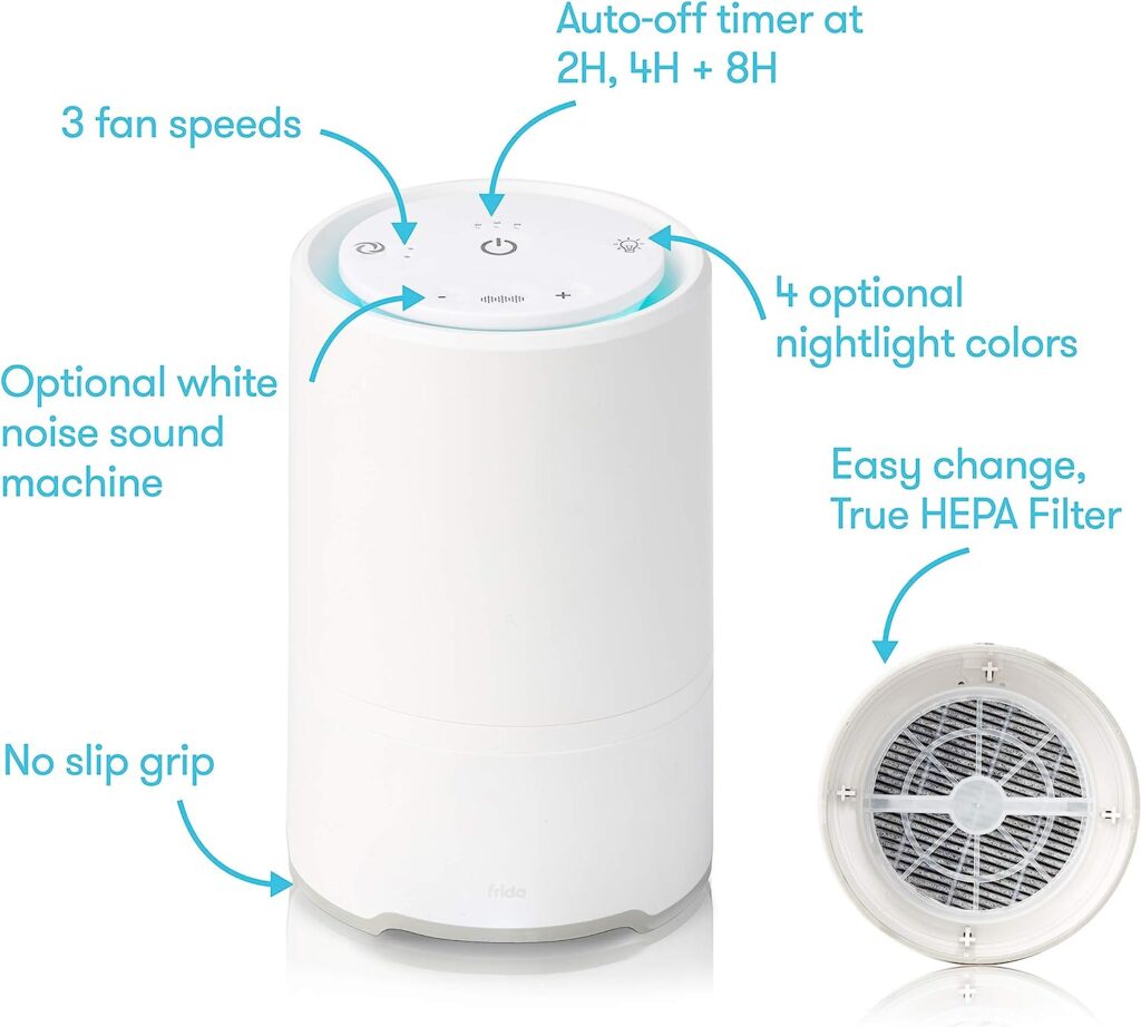 Friday baby 3-in-1 Air Purifier (Sound Machine + Nightlight) - White