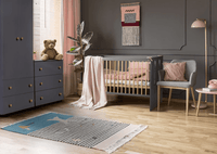 Crib Pauline Collection Cot 120 x 60 cm with Safety Rail