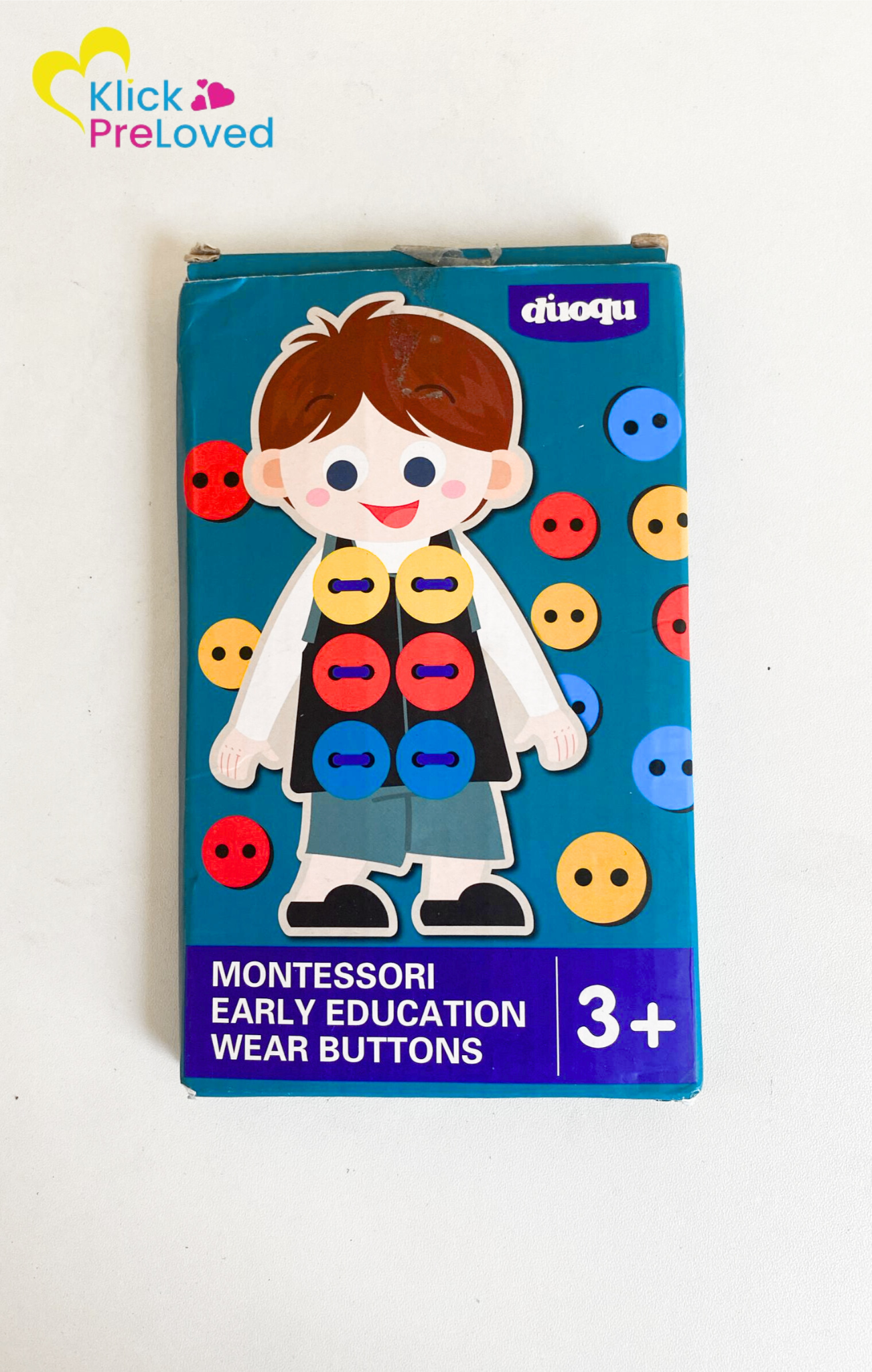 PreLoved Montessori Early Education Wooden Boy Shirt Lacing Board (Gently Used)