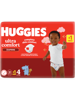 Huggies Ultra Comfort Size 4 Diapers 8-14kg (32 pack)